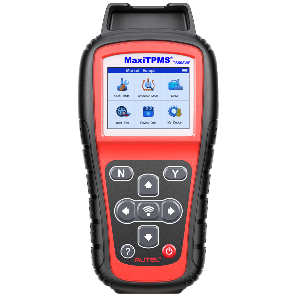 Autel MaxiTPMS TS508WF ekranas su jutiklio duomenimis