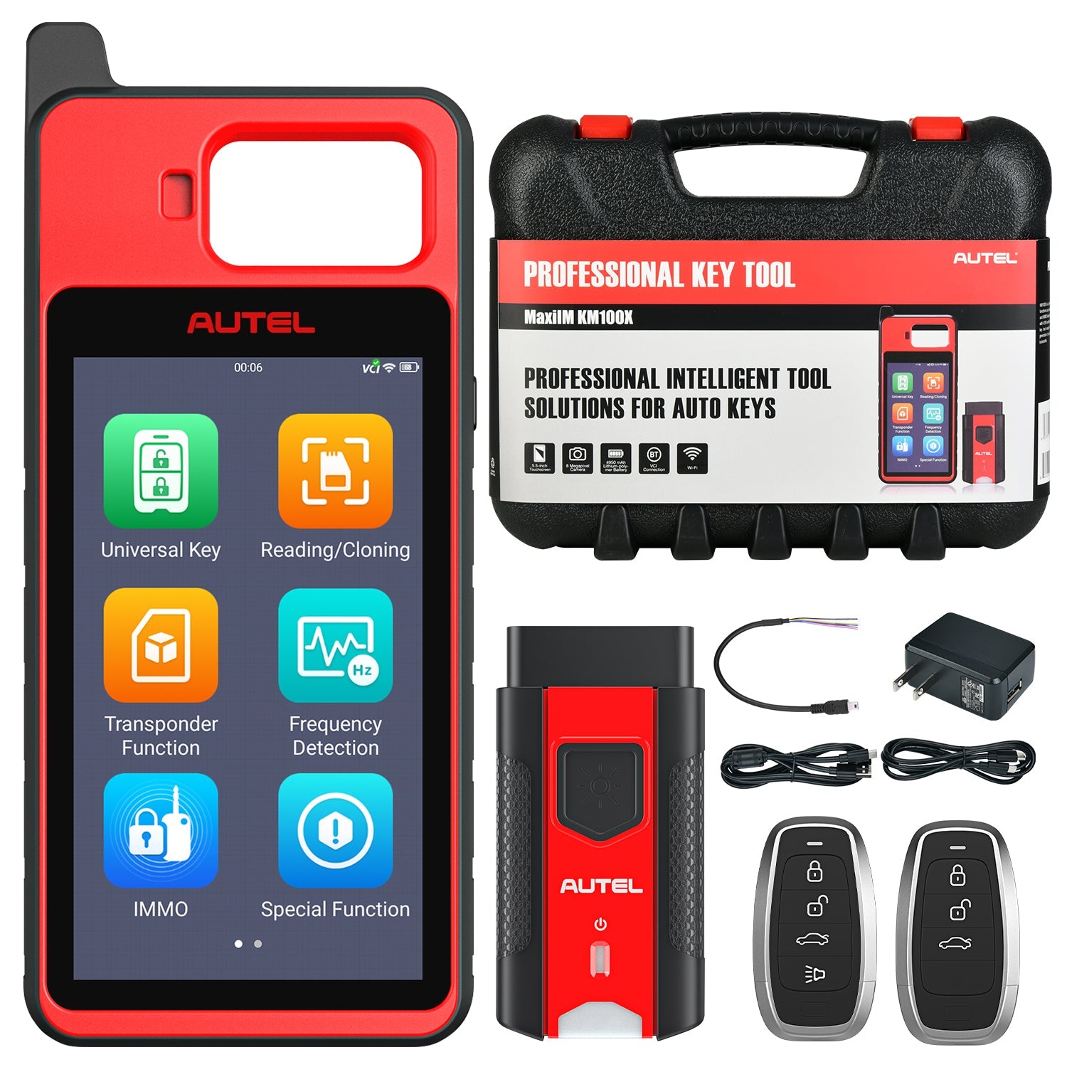Autel MaxiIM KM100X su universaliais IKEY rakteliais