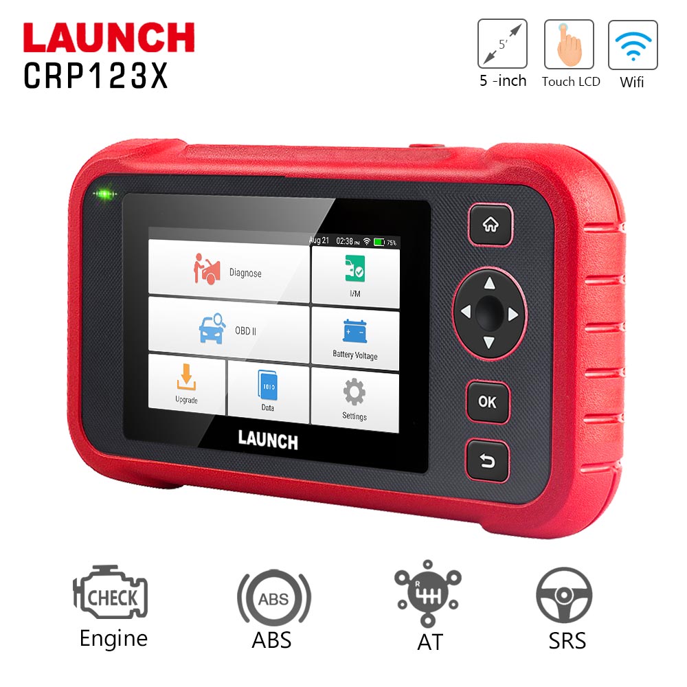 Launch CRP123X screen showing fault codes