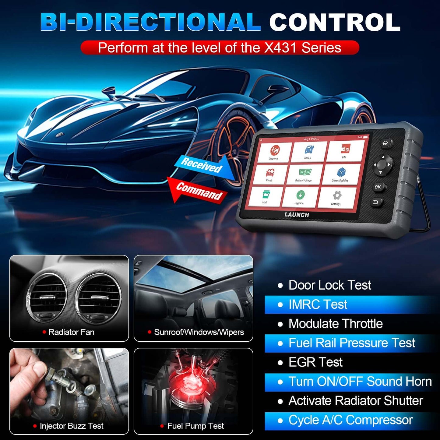 Launch X431 CRP919E Lite diagnostic menu