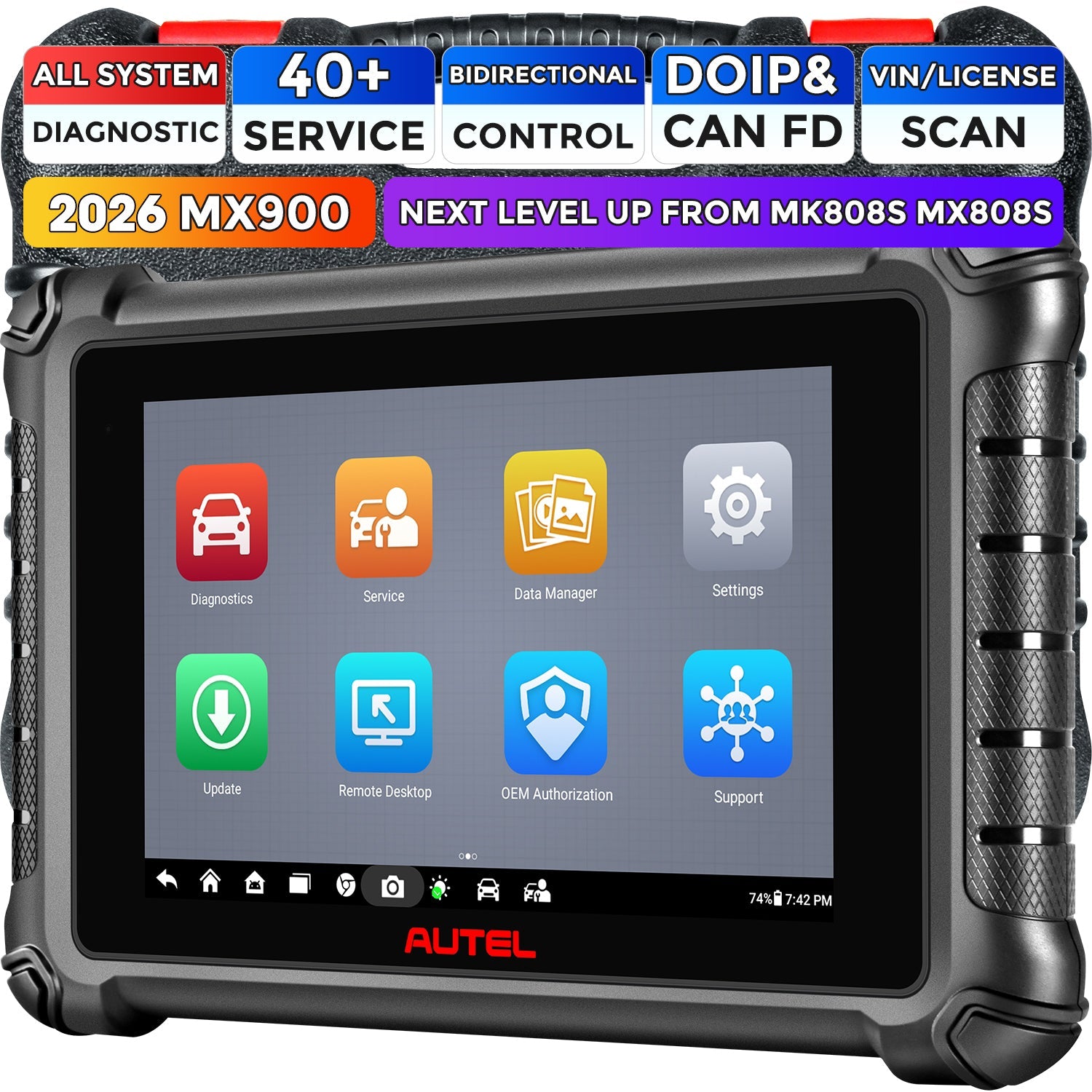 Autel MaxiCheck MX900 visų sistemų diagnostikos planšetė