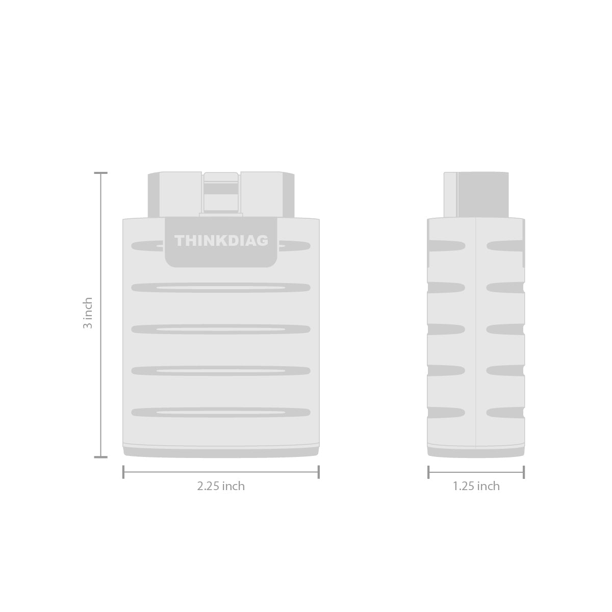 THINKCAR ThinkDiag size compared to a hand