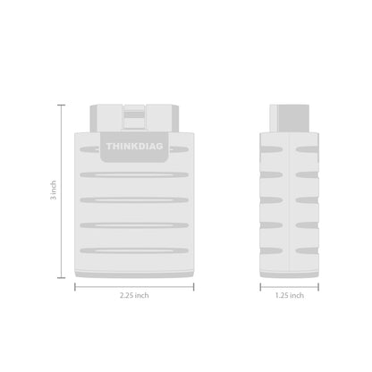 THINKCAR ThinkDiag size compared to a hand