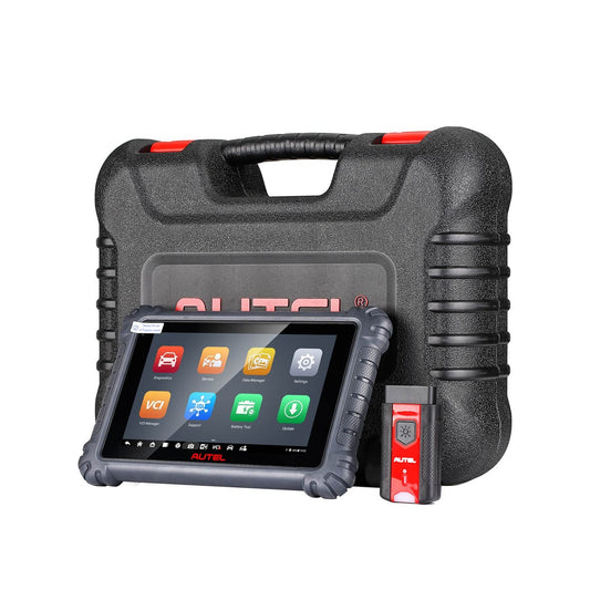 Autel MaxiCOM MK906 Pro diagnostic tablet with MaxiVCI V200 and carry case