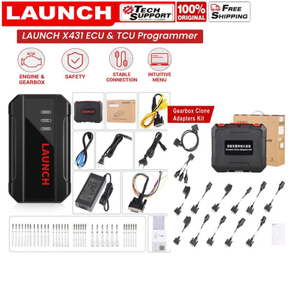 Launch X-431 ECU & TCU Programmer with gearbox clone adapters kit