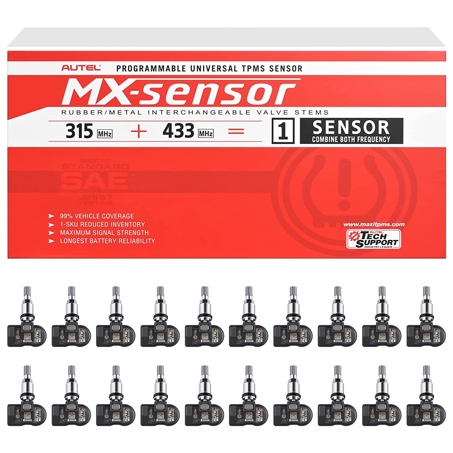 Autel MX-Sensor metal clamp-in valve detail