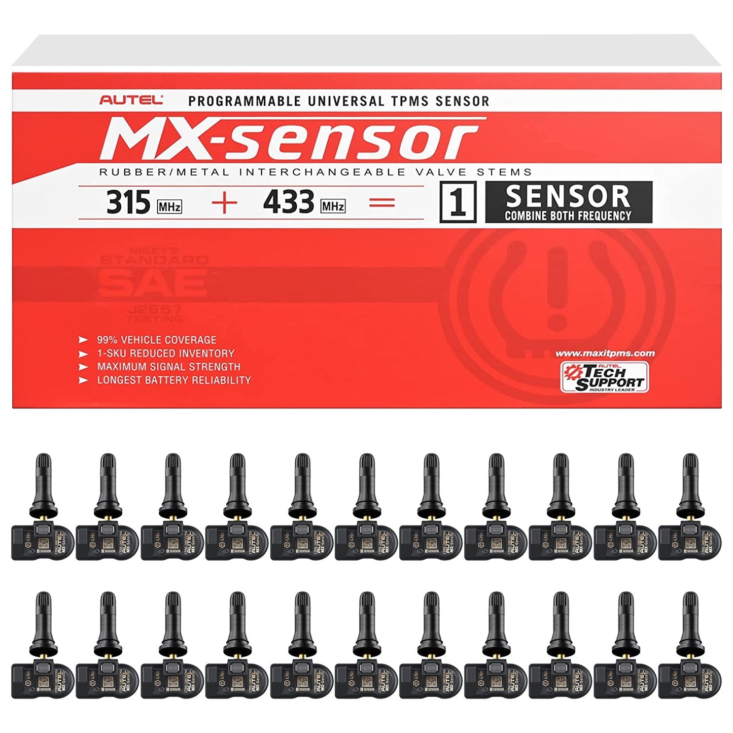 Autel MX-Sensor rubber sensor mounted in wheel