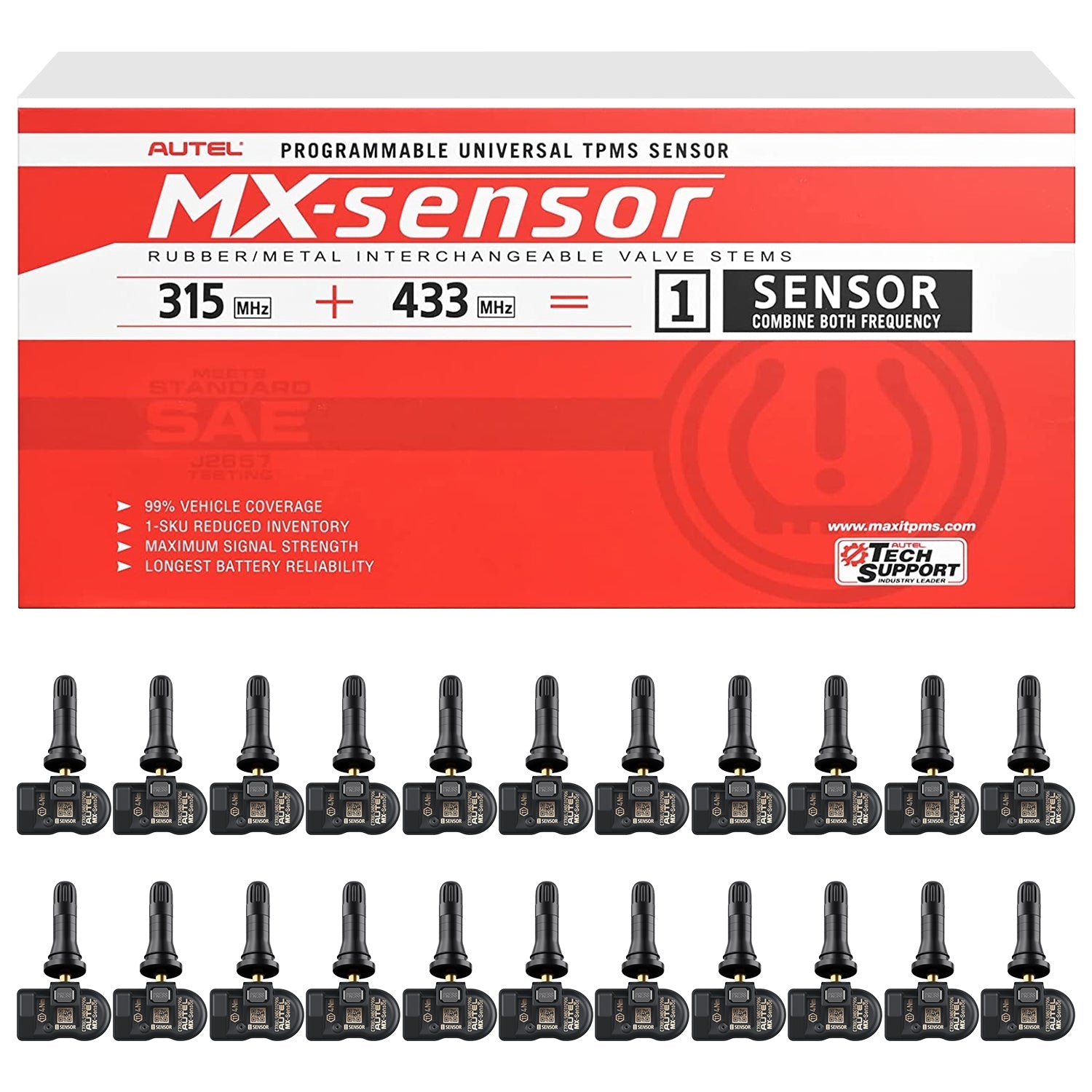 Autel MX-Sensor rubber sensor mounted in wheel